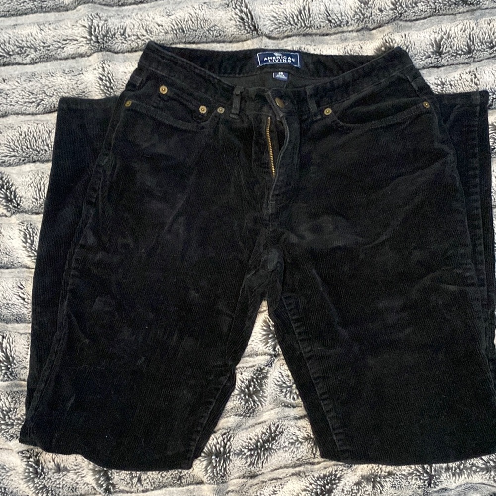 Black Corduroy Womens Pants